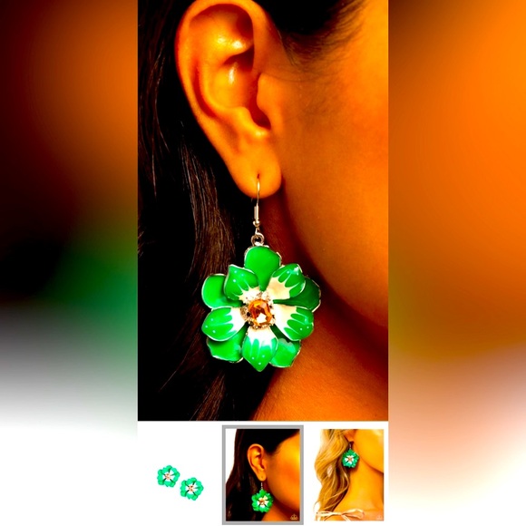 🍀💚🍀 “TROPICAL TREASURE” GREEN EARRINGS ~ PAPARAZZI❗️ 🍀💚🍀 - Picture 6 of 6
